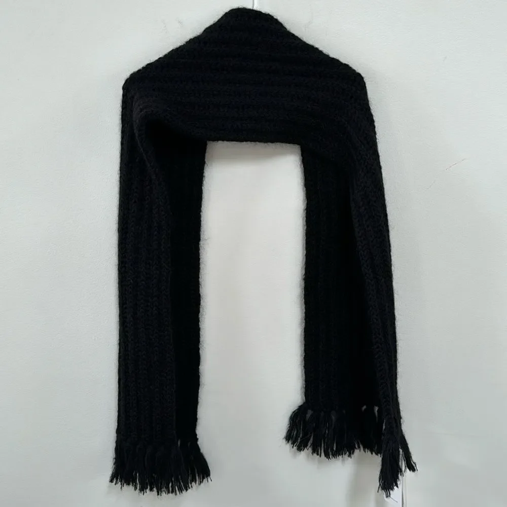 John Elliot Mohair Black Scsrf NWT